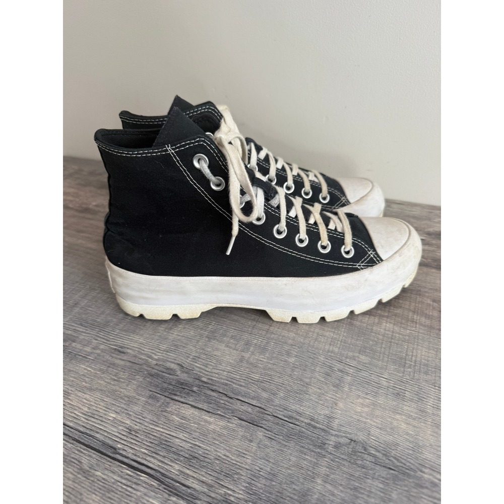 Converse Chuck Taylor All Star Lugged High Platform Black White 565901C Womens 9